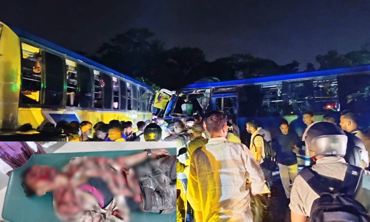 পটিয়ায় ঈগল-সৌদিয়া পরিবহনের মুখোমুখি সংঘর্ষ, চালক নিহত, আহত ৪০ – দৈনিক আজাদী