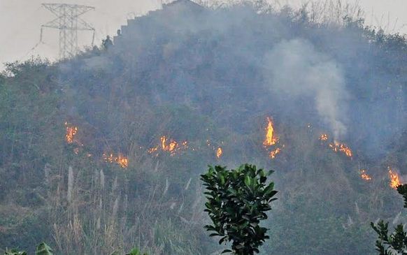 সীতাকুণ্ড পাহাড়ে ভয়াবহ আগুন – দৈনিক আজাদী