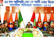 রেজিমেন্ট অব আর্টিলারি ও আর্মি এয়ার ডিফেন্স কোরের বাৎসরিক অধিনায়ক সম্মেলন