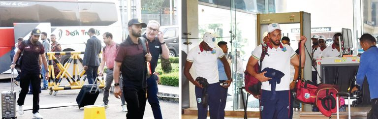 বাংলাদেশ-ওয়েস্ট ইন্ডিজ দল চট্টগ্রামে, সোমবার প্রথম টি-টোয়েন্টি