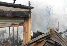 মহালছড়ি বাজারে মধ্যরাতে আগুনে পুড়ে ছাই ২৩ দোকান