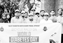 চবিতে সচেতনতামূলক বাইসাইকেল র্যালি