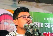 খাগড়াছড়িতে ডাকসু ভিপি সাদিক কায়েমকে গণসংবর্ধনা