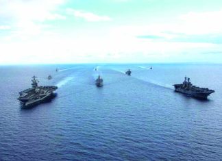 ক্যারিবীয় সাগরে যুক্তরাষ্ট্রের বিমানবাহী রণতরী বহর