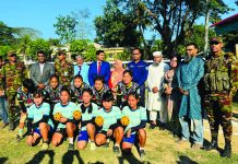 কাউখালিতে সেপাকটাকরো প্রতিযোগিতা অনুষ্ঠিত