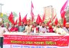 চট্টগ্রাম বন্দর ‘ইজারা’ দেয়ার প্রতিবাদে টিইউসির লালপতাকা মিছিল