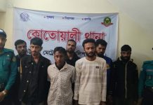 কোতোয়ালীতে ডাকাত চক্রের ৭ সদস্য ধরা, উদ্ধার অস্ত্র