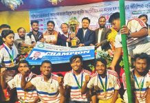 আলোকন ফাউন্ডেশনের ফুটবল টুর্নামেন্টের মেগা ফাইনালে চ্যাম্পিয়ন নলান্ধা ফুটবল একাদশ