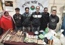 মাদকদ্রব্য, চোরাই মালামাল ও দেশীয় অস্ত্রসহ গ্রেপ্তার ৬