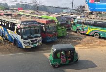 রাঙামাটির সঙ্গে ঢাকা-চট্টগ্রামসহ বিভিন্ন সড়কে বাস চলাচল বন্ধ
