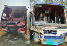 চন্দনাইশে দুটি যাত্রীবাহী বাসের মুখোমুখি সংঘর্ষ