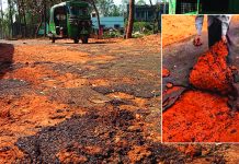 হাতের টানেই উঠে যাচ্ছে সড়কের কার্পেটিং