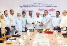 আঞ্জুমান মুফিদুল ইসলামের সভাপতি হাসিব আজিজের বিদায় সংবর্ধনা