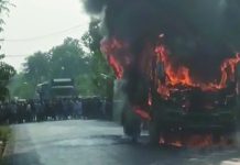যশোরে চলন্ত বাসে আগুন, অল্পের জন্য প্রাণ রক্ষা অর্ধশতাধিক যাত্রীর