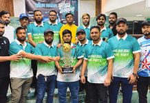 শারজায় স্বাধীনতা গোল্ডকাপ ফুটবল টুর্নামেন্টের ট্রফি উন্মোচন