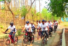 জ্বালানি সাশ্রয় ও মাদকমুক্ত সমাজের আহ্বানে সাইকেল শোভাযাত্রা