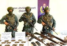 টেকনাফে বসতঘর থেকে বিদেশি রাইফেল, গুলি ও ইয়াবা উদ্ধার