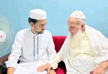 হেফাজত আমীরের সাথে আসিফ মাহমুদের সৌজন্য সাক্ষাৎ