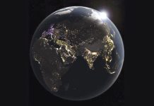 পৃথিবী কৃত্রিম আলোয় ভাসছে বিশ্ব