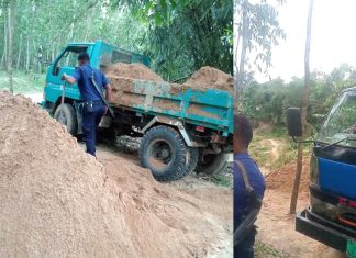আজাদীতে সংবাদের জেরে তৎপর পুলিশ: ভূজপুরে বালুভর্তি দুটি ড্রাম ট্রাক জব্দ