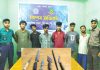 ডাকাতির প্রস্তুতি, রাজাখালীতে দেশীয় অস্ত্রসহ গ্রেপ্তার ৬