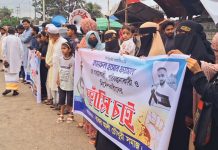 মির্জাপুরে কৃষকদল নেতা হত্যাকাণ্ডে জড়িতদের বিচার দাবিতে মানববন্ধন