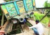 নড়বড়ে সেতুতে ভারী ট্রাক,যোগাযোগ বিচ্ছিন্ন লংগদু