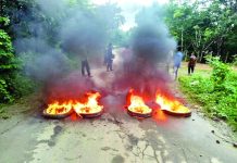 সাজেক সড়কে ইউপিডিএফের ৬ ঘণ্টা অবরোধ