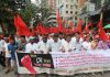 মে দিবসের সমাবেশে কাজ, মজুরি ও মর্যাদা নিশ্চিতে শ্রমিকদের ঐক্যবদ্ধ হওয়ার আহ্বান