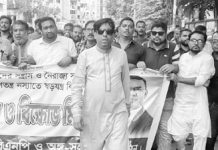 সন্ত্রাস, নৈরাজ্যের প্রতিবাদে চকবাজার থানা বিএনপির বিক্ষোভ মিছিল