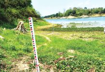 পানি পরিমাপের মিটারগেজ এখন পানির উপর