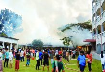 খাগড়াছড়িতে আগুনে পুড়ল বিদ্যালয়ের টিনশেড ভবন