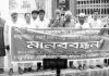 চামুদরিয়ায় ওয়াই টাইপ সেতু নির্মাণ দাবিতে মানববন্ধন