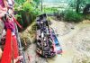 টেকনাফে ব্রিজের রেলিং ভেঙে খাদে মিনিবাস