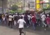মাথায় কাফনের কাপড় বেঁধে আগ্রাবাদে নিষিদ্ধ যুবলীগের বিক্ষোভ