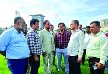 স্টেডিয়ামের পরিষ্কার পরিচ্ছন্নতা কার্যক্রম পরিদর্শন সিটি মেয়রের