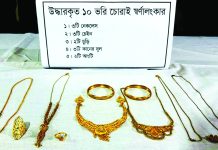 দুই চোর গ্রেপ্তার, ১০ ভরি স্বর্ণালংকার উদ্ধার