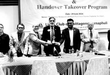 লায়ন্স ক্লাব অফ চিটাগাং কর্ণফুলীর চার্জ হ্যান্ডওভার-টেকওভার অনুষ্ঠান