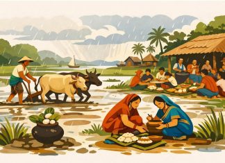 আষাঢ়ে ধান রোপণের আচার