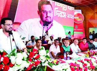 গণতন্ত্র রক্ষার সংগ্রামে আমরা সবাই কাঁধে কাঁধ মিলিয়ে এগিয়ে যাব