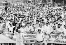 দক্ষিণ জেলা বিএনপির স্বাগত মিছিল