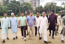 আমীর খসরু মাহমুদ চৌধুরী ফুটবল টুর্নামেন্টের মাঠ সংস্কার কাজ পরিদর্শন