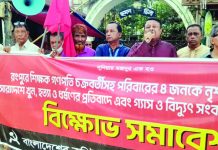 সিপিবি দক্ষিণ জেলার মানববন্ধন
