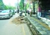 এলইডি বাতির পোল ব্লক বসছে রাস্তার সাব-ড্রেনে!