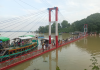 ৭ দিন পর ভাসল রাঙামাটির ঝুলন্ত সেতু