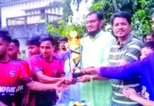 মিতিঙ্গাছড়ি এসডিজি ভিলেজে প্রীতি ফুটবল ম্যাচ