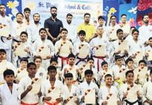 সেন্ট প্লাসিডস স্কুলে কারাতে বেল্ট, সনদ প্রদান অনুষ্ঠান