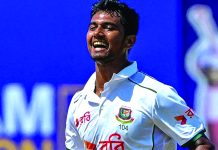 টেস্টে বাংলাদেশের প্রথম পেসার হিসেবে হ্যাটট্রিক হাসানের