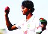 হাসানের হ্যাটট্রিক, মুশফিক-শান্তর জুটিতে বাংলাদেশের দারুণ দিন