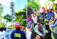 বউ-শাশুড়ির সঙ্গে ঝগড়া করে বিদ্যুতের খুঁটিতে যুবক